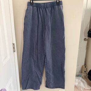 Skims Wide Leg Blue Sweat Pants Size XS